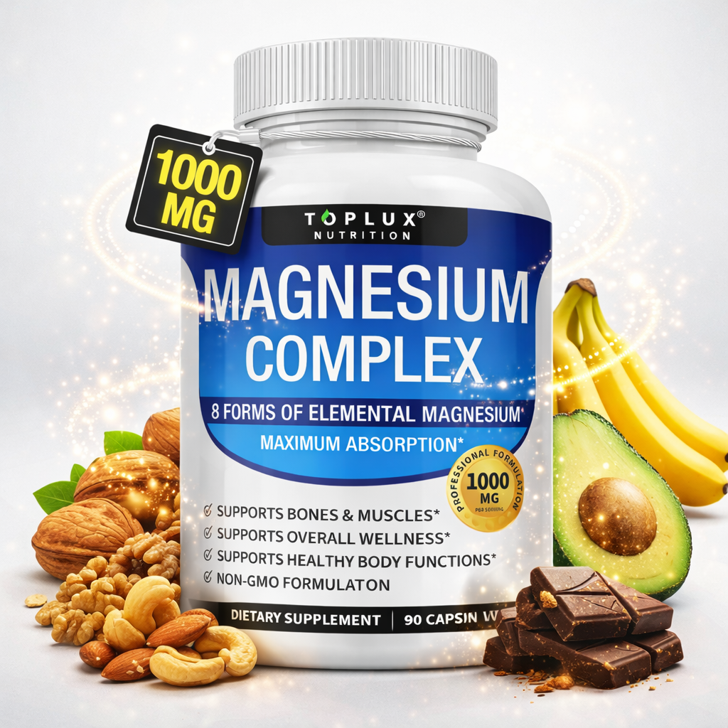 Compuesto de Magnesio (Magnesium complex): Suplemento mineral que apoya músculos, sistema nervioso y energía diaria.